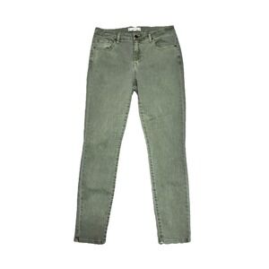 Harper Heritage Pants Womens 30 Green Denim Skinny Mid‎ Rise